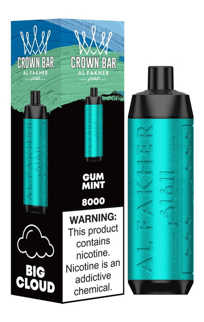 Al Fakher Crown Bar 8000 Puffs Disposable Vape Box of 10