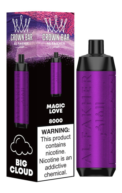 Al Fakher Crown Bar 8000 Puffs Disposable Vape Box of 10