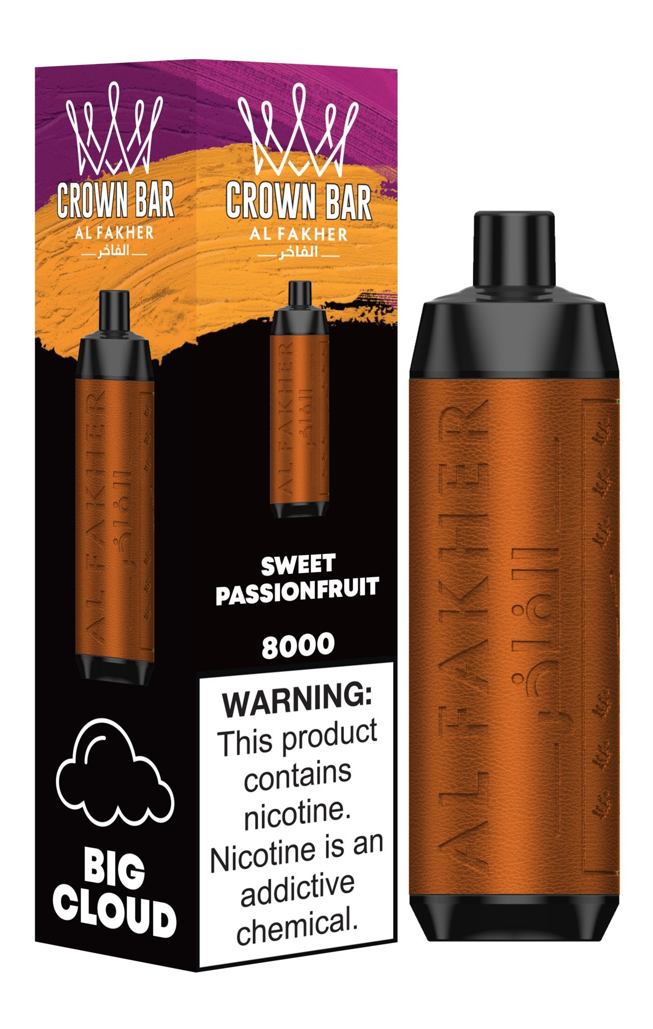 Al Fakher Crown Bar 8000 Puffs Disposable Vape Box of 10