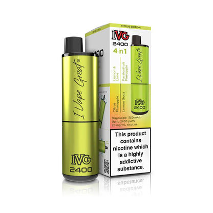 IVG 2400 Disposable Vape Pod Puff Device - Box of 5