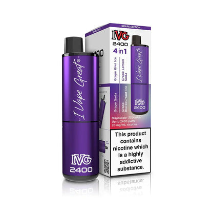IVG 2400 Disposable Vape Pod Puff Device - Box of 5