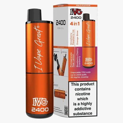 IVG 2400 Disposable Vape Pod Puff Device - Box of 5