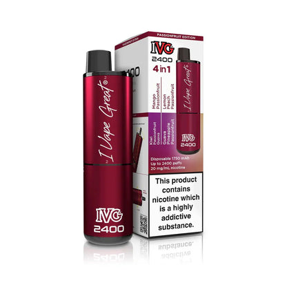 IVG 2400 Disposable Vape Pod Puff Device - Box of 5