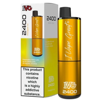 IVG 2400 Disposable Vape Pod Puff Device - Box of 5