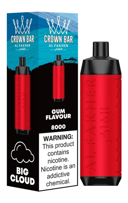 Al Fakher Crown Bar 8000 Puffs Disposable Vape Box of 10