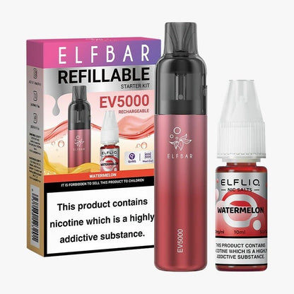 Elf Bar EV5000 Starter Kit & Elfliq Nic Salt Box of 5