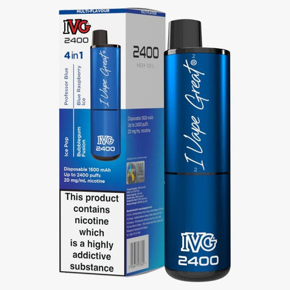 IVG 2400 Disposable Vape Pod Puff Device - Box of 5