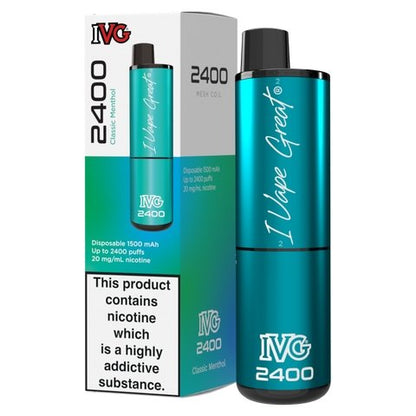 IVG 2400 Disposable Vape Pod Puff Device - Box of 5