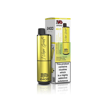 IVG 2400 Disposable Vape Pod Puff Device - Box of 5
