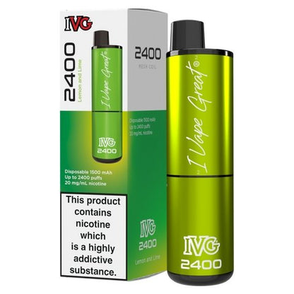 IVG 2400 Disposable Vape Pod Puff Device - Box of 5