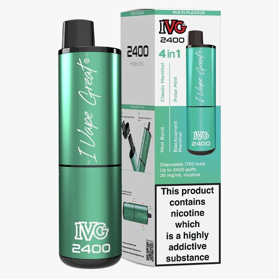 IVG 2400 Disposable Vape Pod Puff Device - Box of 5