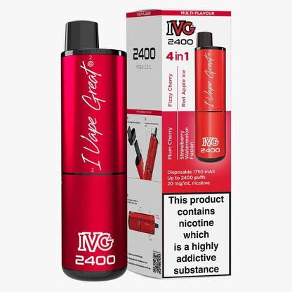 IVG 2400 Disposable Vape Pod Puff Device - Box of 5