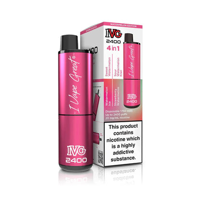 IVG 2400 Disposable Vape Pod Puff Device - Box of 5